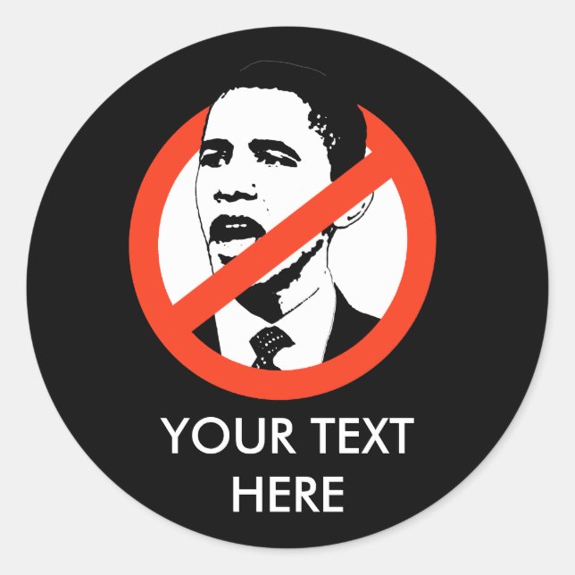 ADESIVO REDONDO SLOGANS OBAMA PERSONALIZADOS (Frente)