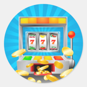 Adesivo Redondo Slot machine