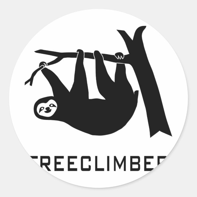 Adesivo Redondo sloth faultier animal pútrido climber freeclimber (Frente)