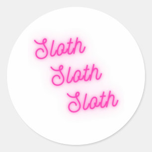 ADESIVO REDONDO SLOTH SLOTH SLOTH