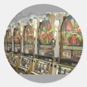 Adesivo Redondo Slots Las Vegas