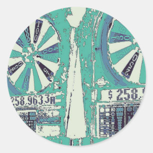 Adesivo Redondo Slots Las Vegas