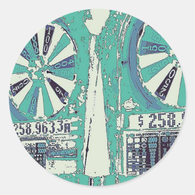 Adesivo Redondo Slots Las Vegas (Frente)