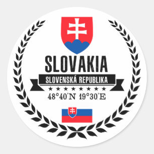 Adesivo Redondo Slovakia