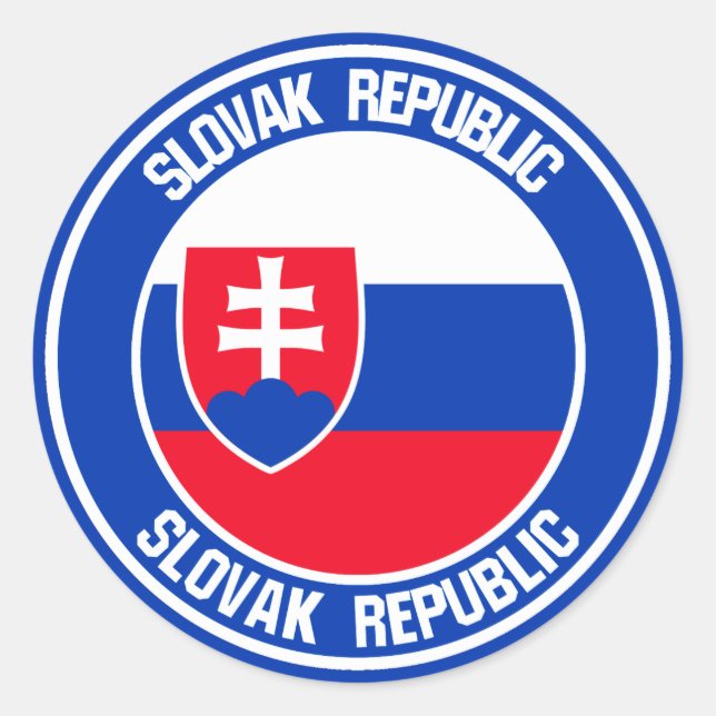 Adesivo Redondo Slovakia Round Emblem (Frente)