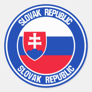 Adesivo Redondo Slovakia Round Emblem
