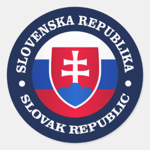 Adesivo Redondo Slovenska Republika