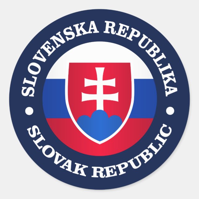 Adesivo Redondo Slovenska Republika (Frente)