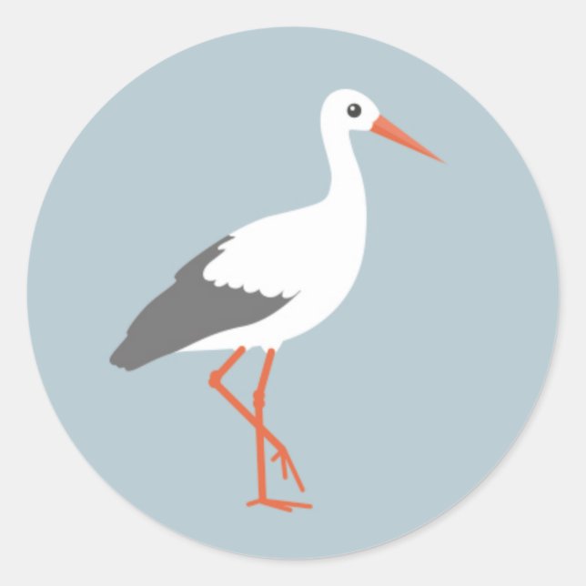 Adesivo Redondo Sluitzegel ooievaar blauw (Frente)