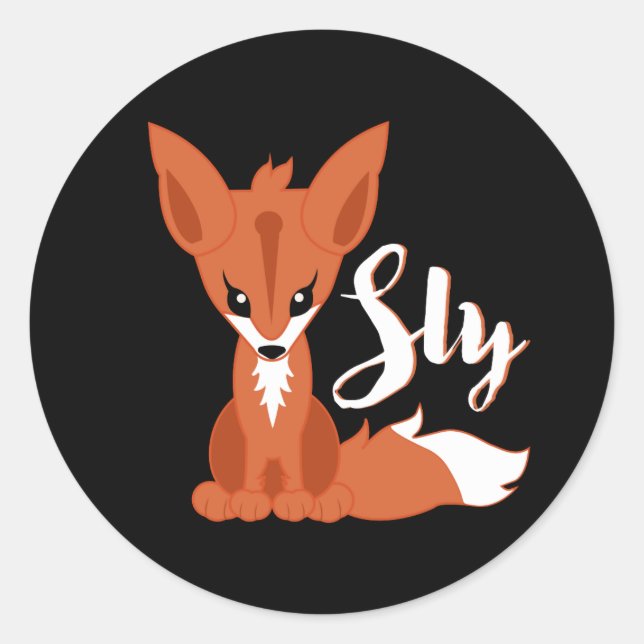 Adesivo Redondo Sly Fox (Frente)