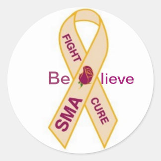 ADESIVO REDONDO SMA AWARENESS RIBBON