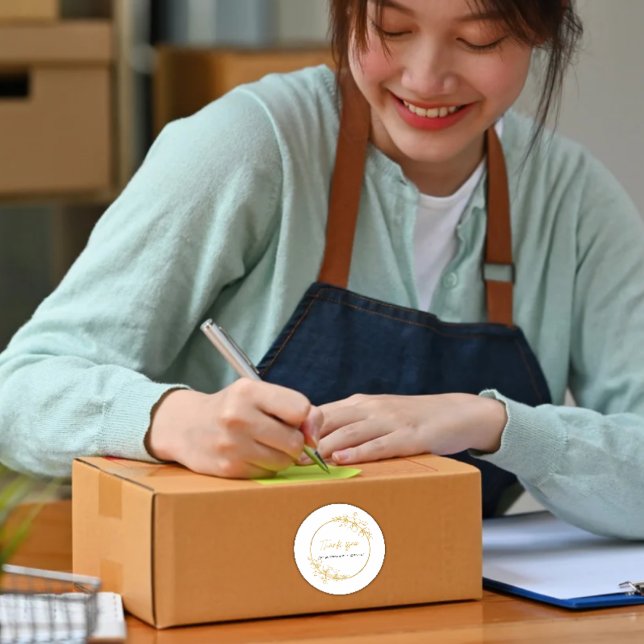 Adesivo Redondo Small Business Thank You Sticker (Criador carregado)