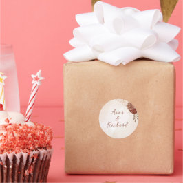 Adesivo Redondo Small Round Wedding Sticker | Elegant Botanical 