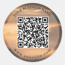 Adesivo Redondo Smart Connect: Autocolante de código QR comercial