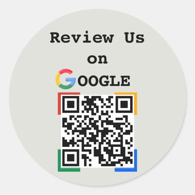 Adesivo Redondo Smart Google Review QR Sticker (Frente)