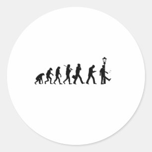 Adesivo Redondo Smartphone de evolução - Motivo engraçado