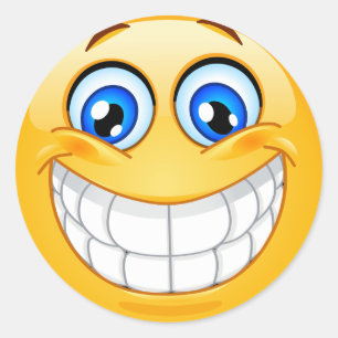 Adesivo Redondo Smile Face Stick
