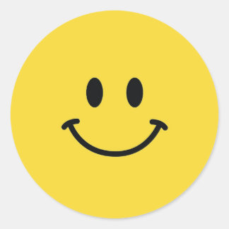 Adesivo Redondo Smiley face autêntico