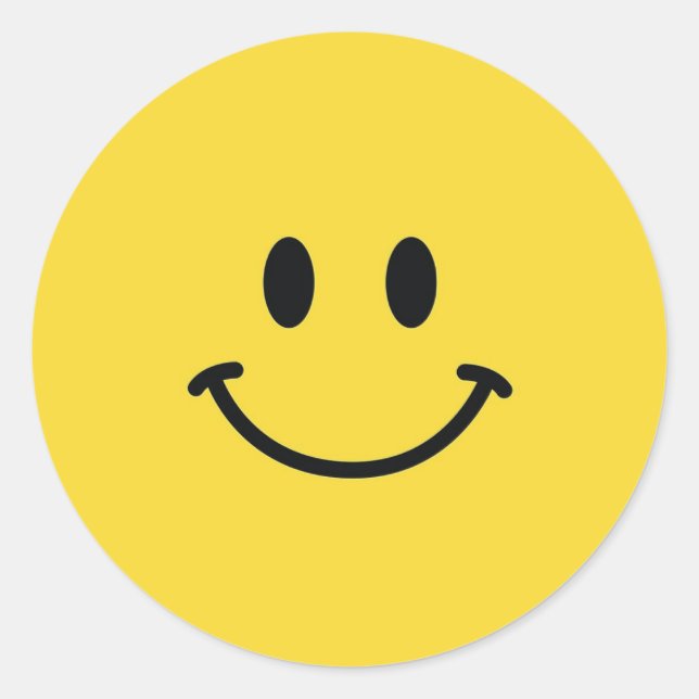 Adesivo Redondo Smiley face autêntico (Frente)