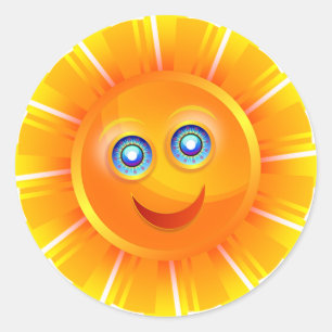 Adesivo Redondo Smiley Sunshine