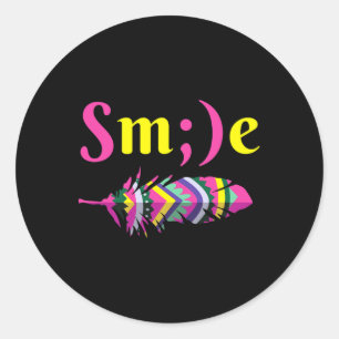 Adesivo Redondo Smilha de Smilicolon para a saúde mental Suicídio