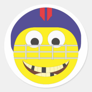 Adesivo Redondo Smilie jogador de hoquei sobre gelo hockey ice