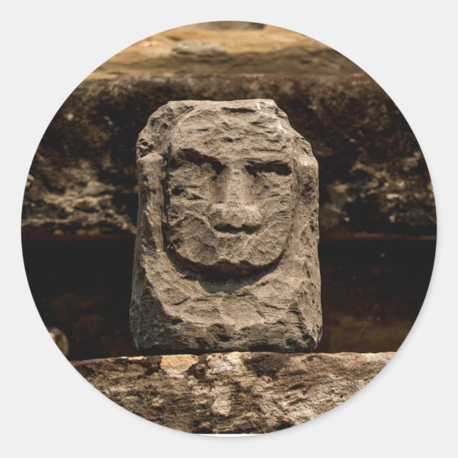 Adesivo Redondo Smiling Stone Totem Circle Sticker (Frente)