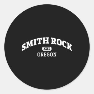 Adesivo Redondo Smith Rock College Style Rock Escalando Área Desig