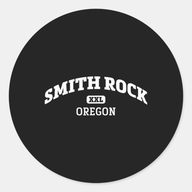 Adesivo Redondo Smith Rock College Style Rock Escalando Área Desig (Frente)