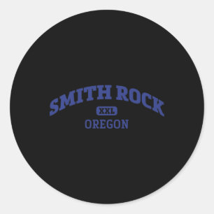 Adesivo Redondo Smith Rock College Style Rock Escalando Área Desig