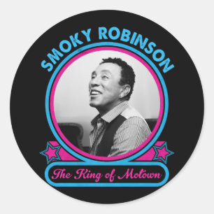 Adesivo Redondo Smokey Robinson O Rei De Motown