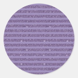 Adesivo Redondo Smoky Plum Glitter Style Horizontal Stripes