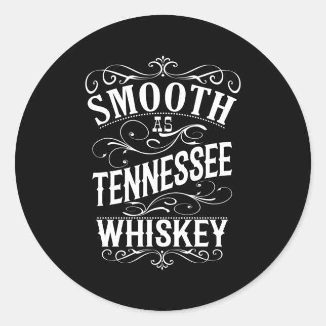 Adesivo Redondo Smooth As Tennessee Whiskey (Frente)