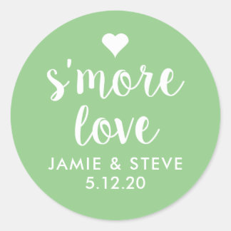Adesivo Redondo "Smore Love Stickers, Smore Favor Stickers"