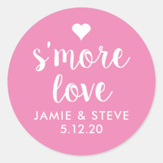 Adesivo Redondo "Smore Love Stickers, Smore Favor Stickers"