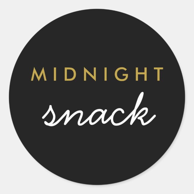 Adesivo Redondo Snack Sticker Midnight (Frente)