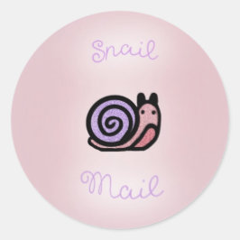 Adesivo Redondo ‘snail mail’ sticker set
