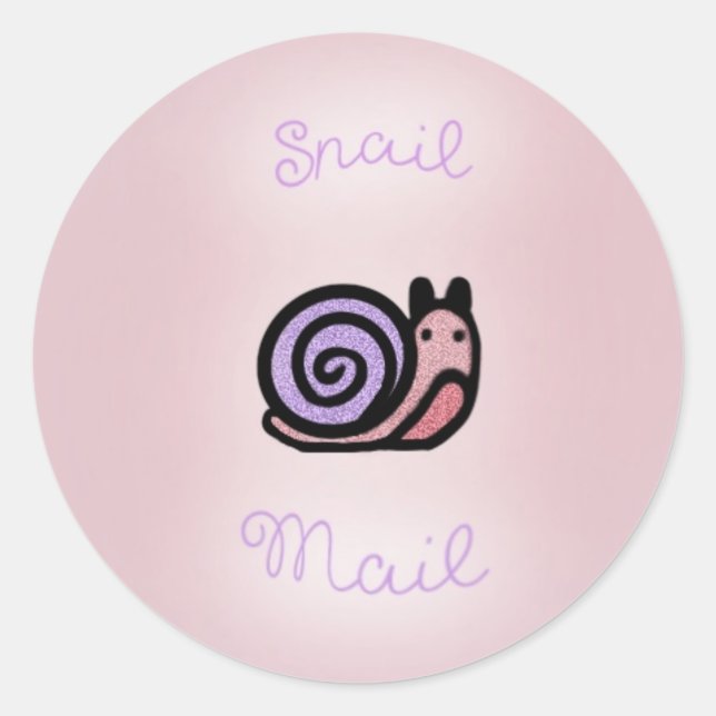 Adesivo Redondo ‘snail mail’ sticker set (Frente)