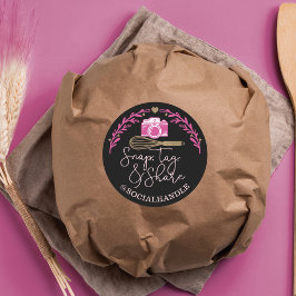 Adesivo Redondo Snap, Etiqueta, Compartilhar Câmera de Mídia Socia