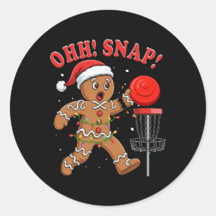 Adesivo Redondo Snap Natal Papai Noel Biscoito de Gengibre Jogando