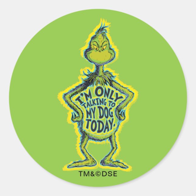 Adesivo Redondo Snarky Grpolegadas Engraçado, só estou falando com (Frente)