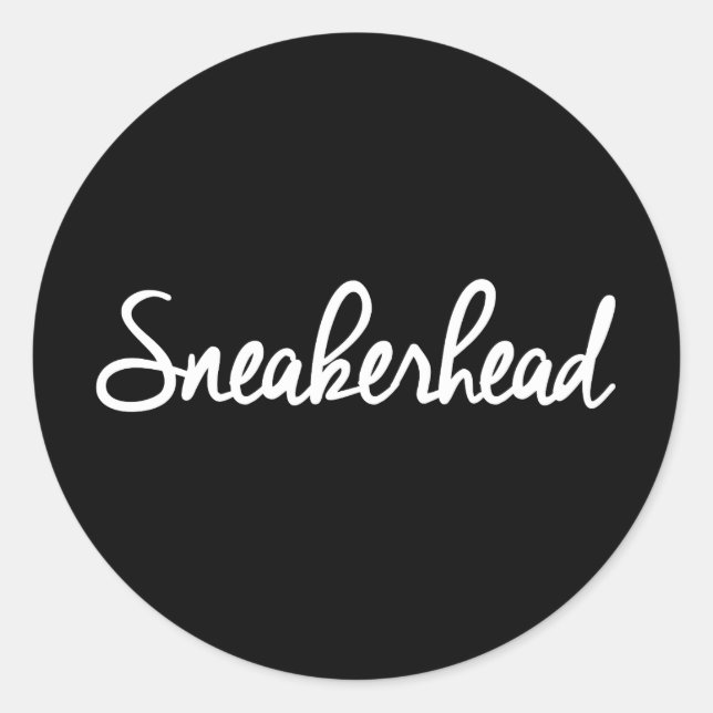 Adesivo Redondo Sneakerhead Slogan Impressão (Frente)