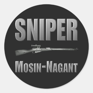 Adesivo Redondo Sniper Mosin-Nagant Sticker