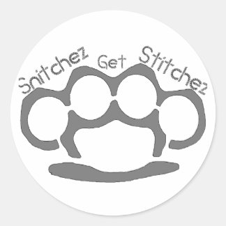 Adesivo Redondo Snitchez Get Stitchez Stickers