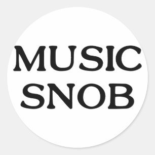 Adesivo Redondo Snobe da música