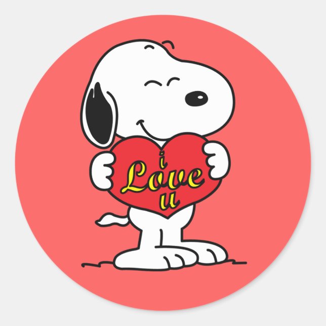 Adesivo Redondo Snoopy (Frente)