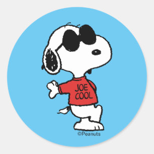 Adesivo Redondo Snoopy "Joe Cool" em Pé