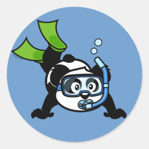 Adesivo Redondo Snorkel Panda