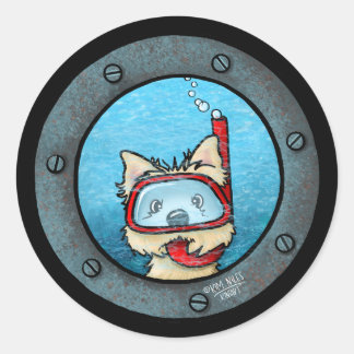 Adesivo Redondo Snorkeling Cairn Stickers
