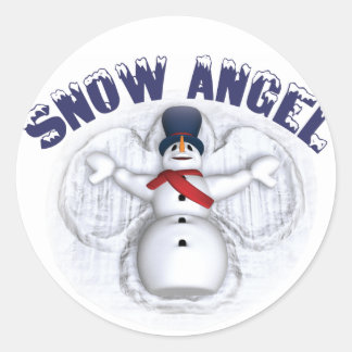 Adesivo Redondo Snow Angel
